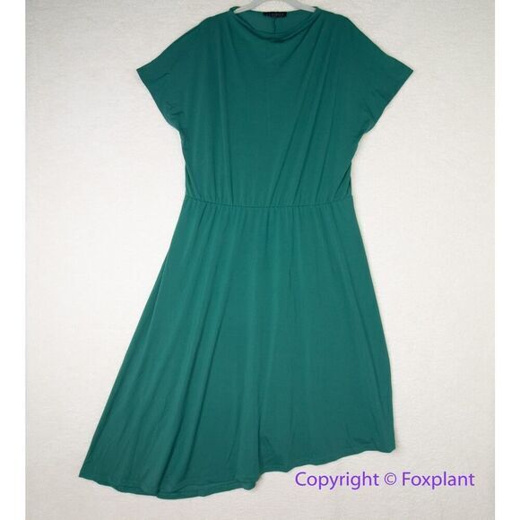 New! Eloquii green‎ asymmetrical hem dress, size 18 - Picture 1 of 13